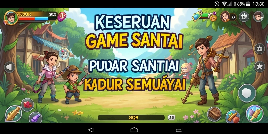 Tampilan menarik dari gameplay 8QR yang santai dan menyenangkan.