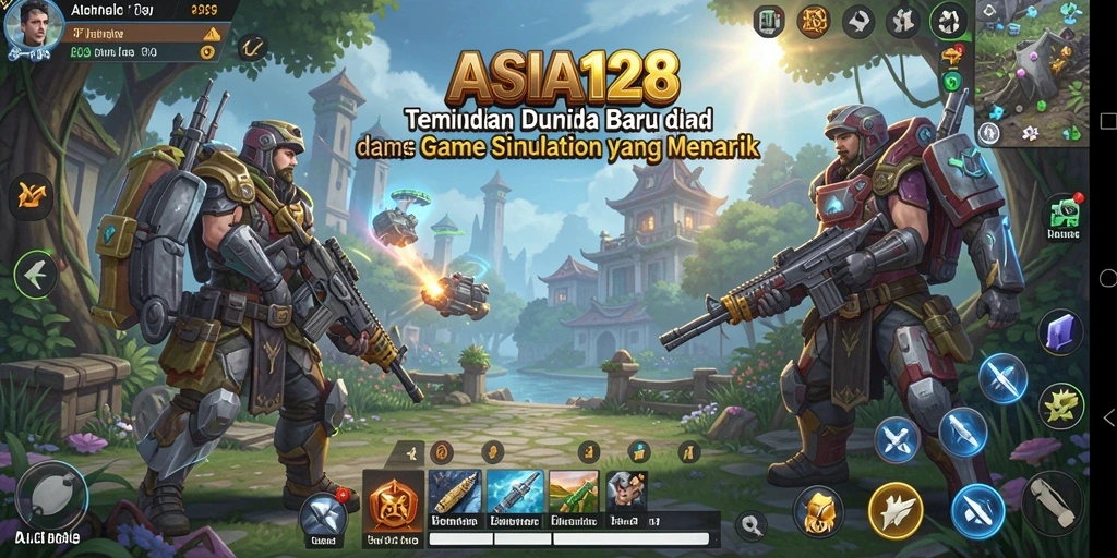 Tangkapan layar gameplay ASIA128 menunjukkan pengalaman simulasi yang mendalam.