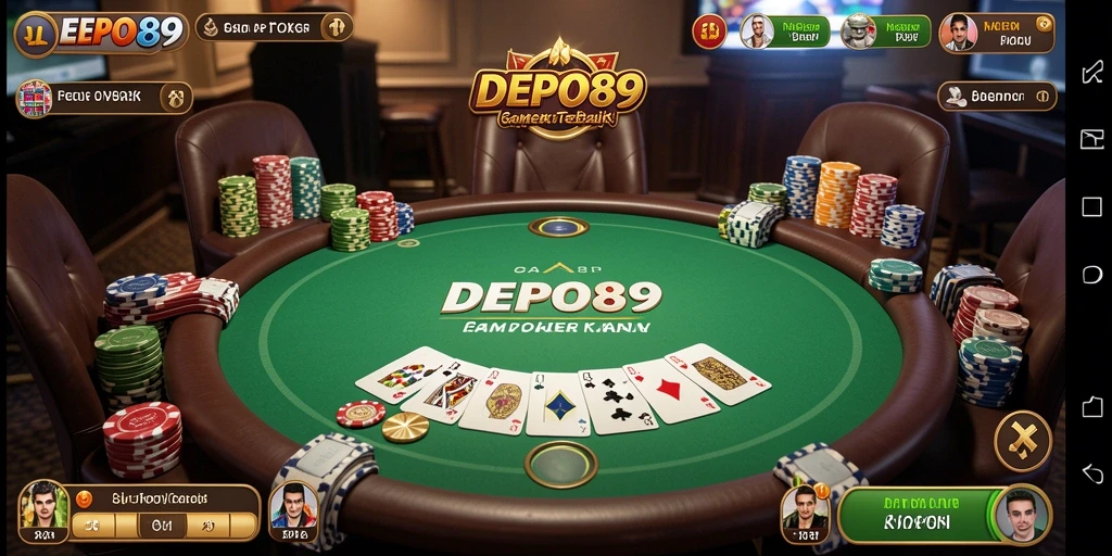 Tampilan gameplay Poker yang seru dan menarik di DEPO89.