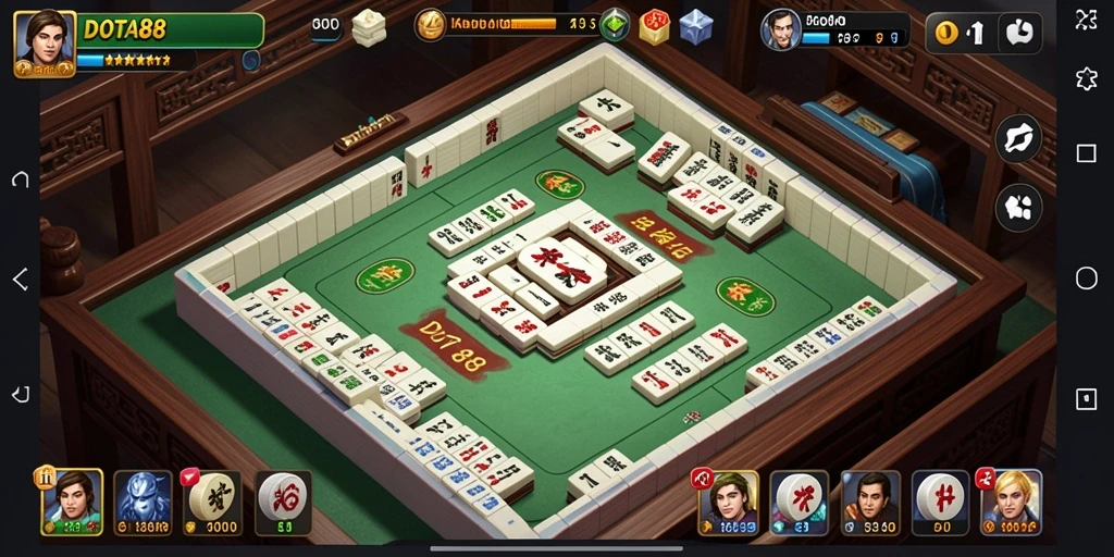 Tangkapan layar DOTA88 menampilkan aksi seru permainan Mahjong.