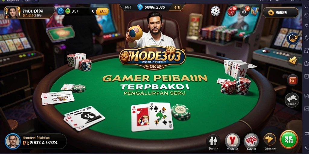 Tangkapan layar gameplay poker yang mendebarkan di MODE303.