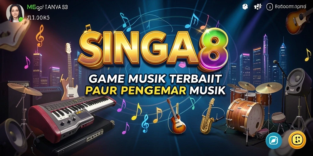 Tampilan gameplay SINGA8 yang penuh warna dan interaktif.