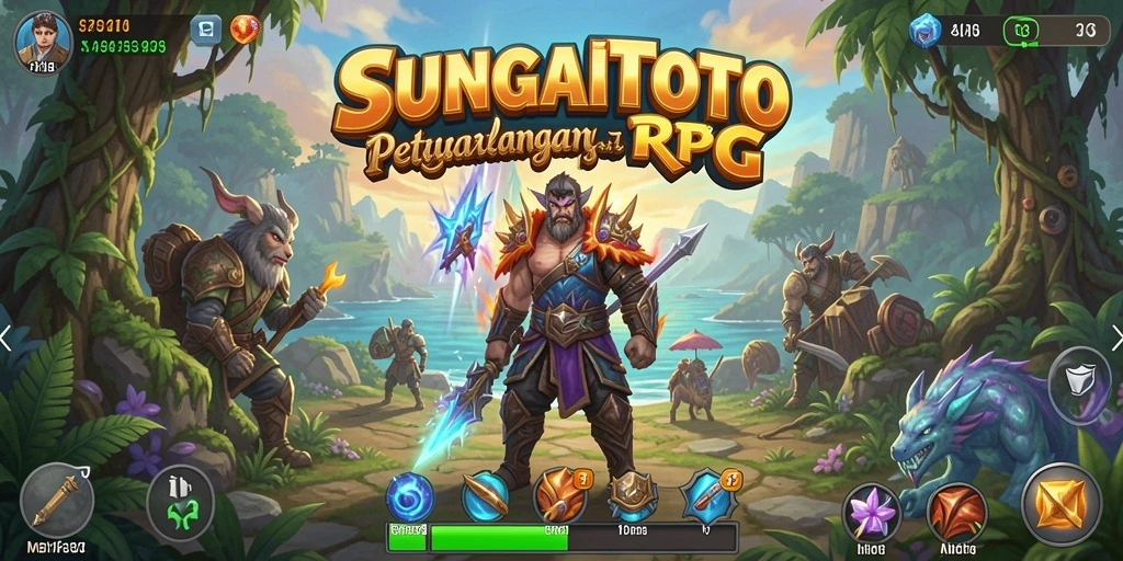 Menampilkan aksi seru dalam gameplay RPG SUNGAITOTO.