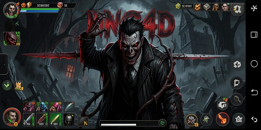 Tampilan seram dari gameplay UNO4D dengan suasana menakutkan.